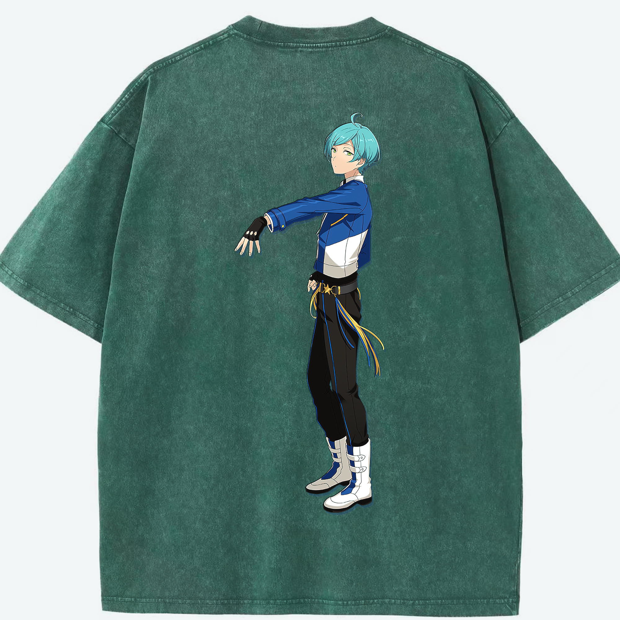 （画像用） あんさんぶるスターズ! Ensemble Stars 綿100% ヴィンテージ風 半袖Tシャツ（背面プリント）